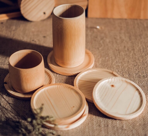 Posavasos de madera Mongo de estilo clásico rústico y tablero de exhibición de café increíbles accesorios de cocina Logo impreso tablero de mantel de té - Product Image 6