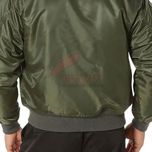 Blouson aviateur en satin à la mode avec patchs personnalisés pour hommes et femmes Blouson aviateur en satin de haute qualité - Product Image 6