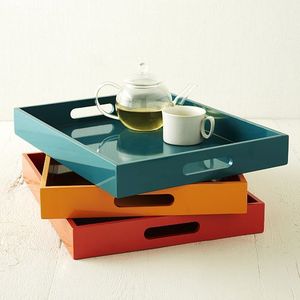 Unique Handcrafted Wooden Serving <b>Trays</b> with Elegant Details Perfect for Serving Beverages and <b>Snacks</b> to Guests - Product Image 3