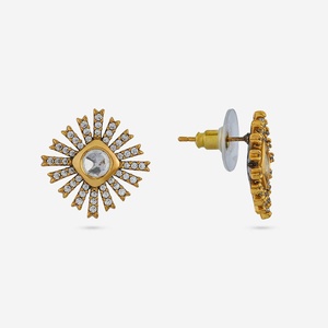 ต่างหูแบบหนีบทรงดาวรูปหัวใจ Kundan 187760 ประดับมุกและเพชร เหมาะสำหรับงานปาร์ตี้หรือโอกาสพิเศษ  ทำจากทองเหลือง ทองแดง และโลหะผสมสังกะสี เหมาะสำหรับเป็นของขวัญ - Product Image 4