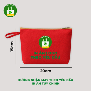 Truong Gia Canvas Tote Bag 20x15cm Zipper Wallet Custom Logo Printed Shopping Bag - Product Image 4