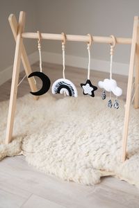 ตกแต่งไม้เล่นยิมที่ถอดออกได้ชีวิตอ่อนทารกห้องนอนเด็กไม้เด็กยิมของเล่น - Product Image 5