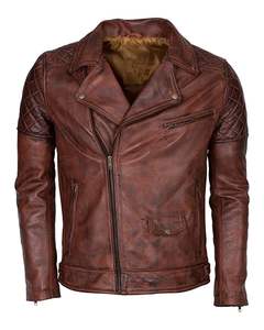 Vestes pour hommes Veste coupe-vent de moto à la mode Vestes pour hommes vintage coupe-vent Vestes pour hommes OEM en cuir compressible avec logo personnalisé - Product Image 1
