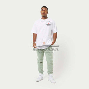 Custom Oversized Cotton <b>White</b> Plain Tee Casual Unisex Logo Print <b>Long</b> Style Short <b>Sleeve</b> <b>Men's</b> T-<b>shirts</b> <b>For</b> Stock Supply - Product Image 6
