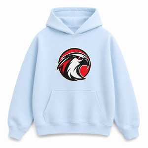 เสื้อฮู้ดดี้ปักโลโก้นกอินทรีแบบโอเวอร์ไซส์สำหรับทุกเพศ พรีเมียม เนื้อผ้าหนา คุณภาพสูง - Product Image 1