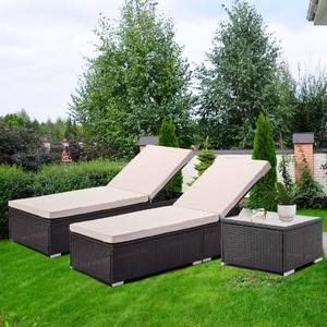Chaise de PATIO en rotin, meuble de soleil en POLY, chaise de bain de soleil en plein air/jardin, mobilier de piscine en plein air - Product Image 3
