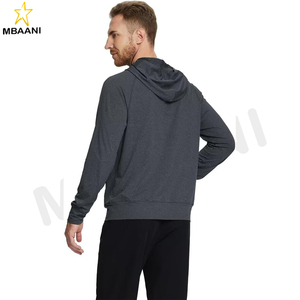 Sudaderas casuales para hombre de manga larga con bolsillo canguro, ligeras, color gris jaspeado, con cremallera de un cuarto para golf - Product Image 4