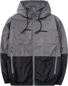 Survêtement décontracté pour homme, grande taille, respirant, personnalisé, avec fermeture éclair, jogging d'entraînement, polyester, coupe-vent, nylon, sweat-shirt imperméable, coupe-vent - Product Image 1