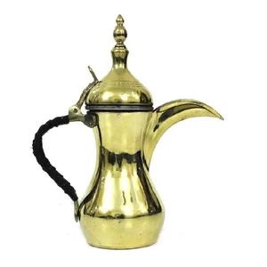 Dallah arabe fait à la main en acier inoxydable finition polie miroir pots de thé et de café de qualité supérieure pour les mariages - Product Image 6