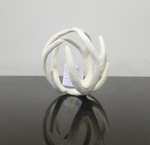 Modern Luxury Handcrafted Aluminum Shell Tabletop Sculpture White Decorative Accent for Home Beach Garden Use Metal Handicraft - Product Image 3