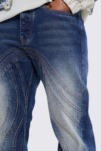<b>Men</b> & Women Jeans High Quality Custom Manufacturers <b>Loose</b> Fit Biker <b>Trousers</b> Cargo Oversized Baggy Jeans OEM Serviced - Product Image 3
