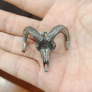 yunnique <b>Titanium</b> Steel Sheep Head Pendant for Men Retro Punk Trendy Personalized Fashion Pendants Charms - Product Image 1