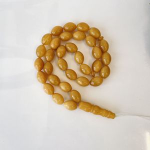 Misbaha de Ámbar del Báltico con Yema de Huevo, 33 Cuentas de Oliva, Tasbih de Ámbar Natural - Product Image 5