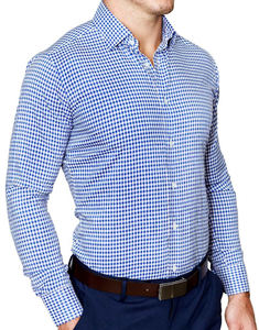 บริการขายส่งเสื้อเชิ้ตผู้ชายลำลองแบบ OEM ผ้าทวิลล์คอตตอน 100% ป้องกันขนร่วง ป้องกันรอยยับ ระบายอากาศได้ดี เป็นมิตรกับสิ่งแวดล้อม รับทำโลโก้ตามสั่ง - Product Image 1