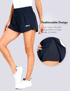 Falda DE TENIS informal para mujer, bolsillos de pelota, cintura elástica, pantalones cortos integrados, tela que absorbe la humedad para entrenamiento funcional duradero - Product Image 5