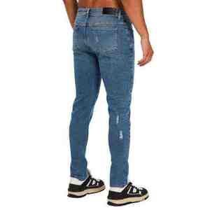 Jeans baggy tendance pour hommes, vêtements de rue pour hommes, denim délavé, coupe ample, avec poches latérales - Product Image 2