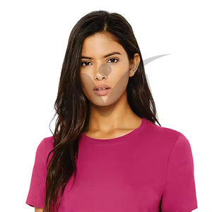 Camiseta estampada con cuello redondo para mujer, tela ligera transpirable, patrones modernos para viajes informales, ropa deportiva de verano - Product Image 5