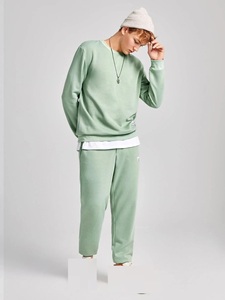 Soft Touch 100% algodón personalizado sudaderas hombres Unisex holgado pantalones de chándal con capucha conjunto de gran tamaño apilado chándal personalizable - Product Image 6