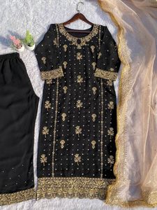 Indian Pakistani Beautiful Pretty FANCY FAUX GEORGETTE Sharara conjunto para fiesta boda ropa tradicional e informal Sharara conjunto - Product Image 6