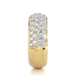 Anillo de Bodas de Oro Sólido de 14K con Diseño Clásico Nuevo, Engaste de Canal Completo con Diamantes de Laboratorio Redondos de 2mm para Pedidos al por Mayor - Product Image 6