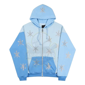 Sweats à capuche pour hommes de qualité supérieure, service OEM, 100% coton, fermeture éclair, manches longues, imperméable, coupe-vent, poche, sweats à capuche décontractés - Product Image 1