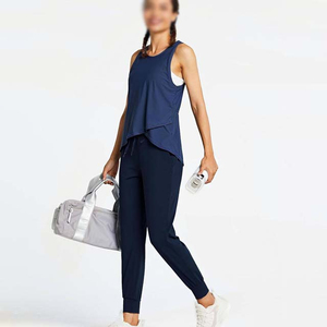 Pantalons de jogging pour femmes d'hiver de haute qualité, extensibles, respirants, écologiques, à devant plat, avec cordon de serrage, taille mi-haute, faible MOQ - Product Image 5