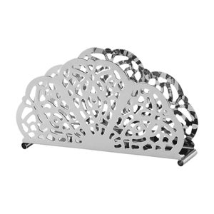 ห่วงผ้าเช็ดปากทรงคลื่นทำด้วยมือทำจากโลหะเงินพร้อมฐานรองท่อเจาะอุปกรณ์เสริมสำหรับปาร์ตี้ราคาประหยัด - Product Image 4