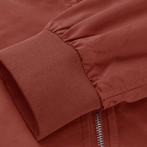 Women's Standing Collar Long Sleeve Full Zip up Short Bomber <b>Jacket</b> 2023 High Quality Women Bomber <b>Jacket</b> - Product Image 3