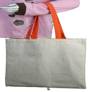 Bolsos de Mano de Lona para Mujer, 100% Algodón Orgánico, Gran Capacidad, Impresión de Logotipo Personalizado, Bolsa de Algodón Ecológica Reutilizable con Cremallera - Product Image 2