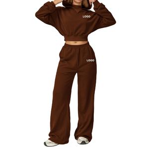 Conjuntos de Sudadera con Capucha de Invierno de Primera Calidad, Ropa Deportiva Holgada Personalizada para Mujer, Ropa Deportiva para Correr y Hacer Ejercicio - Product Image 1