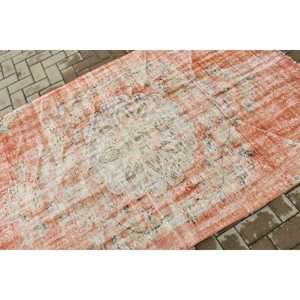 Tapis de 4,4 x 7,5 pieds, tapis turc vintage, tapis persan rouge - Product Image 5