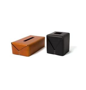 Lujosa caja de pañuelos de piel sintética con detalles modernos para la Oficina personal o la sala de estar - Product Image 6