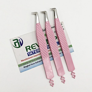 Free Custom Logo Lash <b>Tweezers</b> Volume 90 Degree <b>Eyelash</b> <b>Tweezers</b> Fiber Tip Private Label CNC Customised <b>Tweezers</b> for <b>Eyelash</b> - Product Image 1
