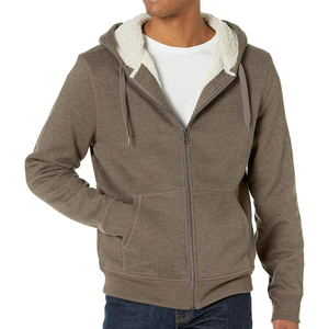 Veste à fermeture éclair épaisse et lourde du fabricant personnalisée sweat à capuche zippé 100% coton éponge française impression numérique automne nouveauté - Product Image 5