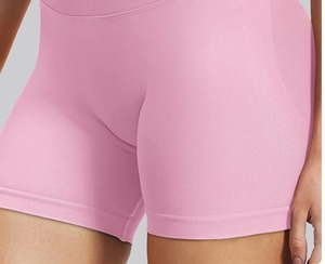 Pantalon d'entraînement de gymnastique taille haute personnalisé Sport Fitness sans couture Spandex/Nylon motif solide fermeture élastique - Product Image 5