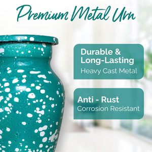 Petite urne de crémation pour les cendres humaines Hommes et femmes-Urnes de souvenir métalliques fabriquées à la main pour les cendres - Product Image 3