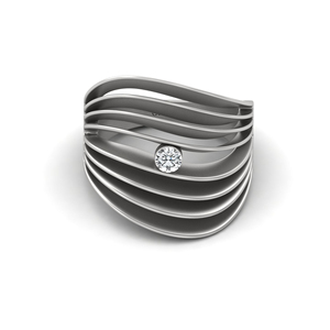 Elegante anillo de oro personalizado Nuevo diseño de oro sólido Joyería fina con diamantes blancos reales Estilo romántico para regalos de aniversario - Product Image 2