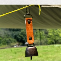Clochette Répulsive d'Ours pour Extérieur avec Boucle de Suspension, Accessoire Porte-clés, Clochettes Durables en Métal de Fer pour Randonnée, Camping et Sécurité des Animaux