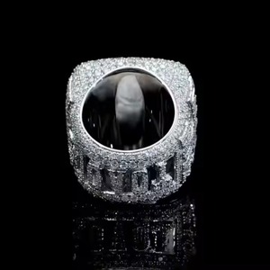 Bijoux de luxe pour hommes, bague unisexe de style hip-hop 10/14/18K développée en diamant rond de laboratoire de hip-hop de fabricant indien - Product Image 5