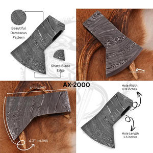 Cabeza de Hacha para Cortar Leña para Acampar al Aire Libre, Personalizada, Experiencias Enriquecedoras, Mango de Hacha para Partir Madera OEM con Funda de Cuero - Product Image 6