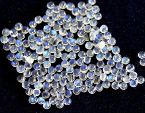 Natural <b>Rainbow</b> Moonstone AAA Round 3mm Cabochon Flat Back - Loose <b>Rainbow</b> Moonstone Blue Flashy <b>Top</b> Quality Gemstone - Product Image 4