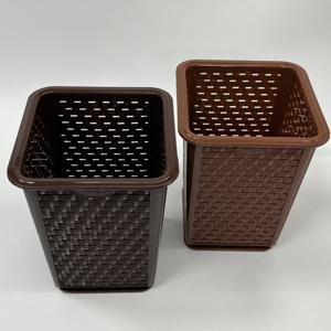 Panier carré en plastique écologique avec trou de vidange matériau PP durable impression de logo personnalisé exportation OEM/ODM approvisionnement - Product Image 5