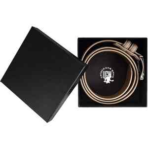 เข็มขัดหนังวัวแท้คุณภาพสูงสำหรับผู้ชาย ดีไซน์พิเศษ พร้อมหัวเข็มขัดเหล็กทรงกล่อง และลายพิมพ์ตามสั่ง - Product Image 6