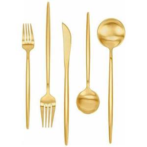 Juego de cubiertos dorados de acero espejado de alto brillo, manijas ergonómicas para comedor diario, catering profesional Formal, regalos de negocios - Product Image 2