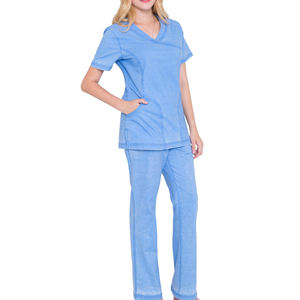 Tenues d'infirmières athlétiques personnalisées en usine, ensembles de blouses et pantalons de jogging en spandex pour hôpitaux et établissements médicaux - Product Image 2