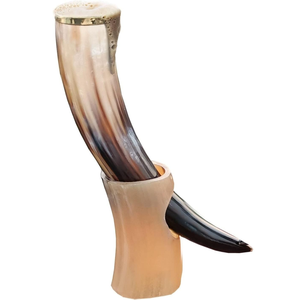 Corne à boire viking artisanale naturelle de haute qualité, écologique, anti-fuite, sans danger pour les aliments, polie, style antique, vente en gros - Product Image 5