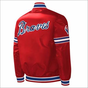 Veste universitaire en satin personnalisée OEM de haute qualité, confortable et ajustée, dernier design avec logo à l'avant, style de la rue, baseball d'hiver pour hommes - Product Image 3