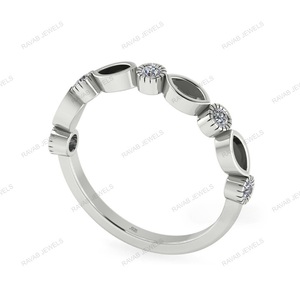 Genuine 925 Sterling Silver <b>Blank</b> Setting Marquise Shape Eternity Vermeil Stackable <b>Ring</b> Good For Resin & Ashes Work Breastmilk - Product Image 1