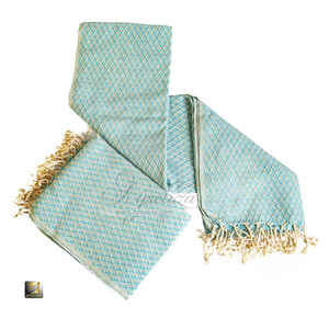 Serviette de plage 100% coton biologique Turkish Nature Peshtemal avec couverture de voyage en avion avec logo personnalisé et Hammam-Liquidation Vente - Product Image 2
