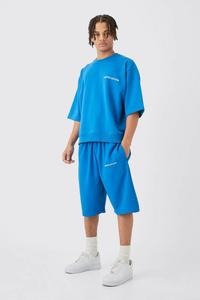 Personnalisé Nouveau Dernier Confortable Léger Surdimensionné Boxy Demi Manches Courtes Ensemble Hommes D'été Shorts Manches T-shirts et Shorts Ensembles - Product Image 5
